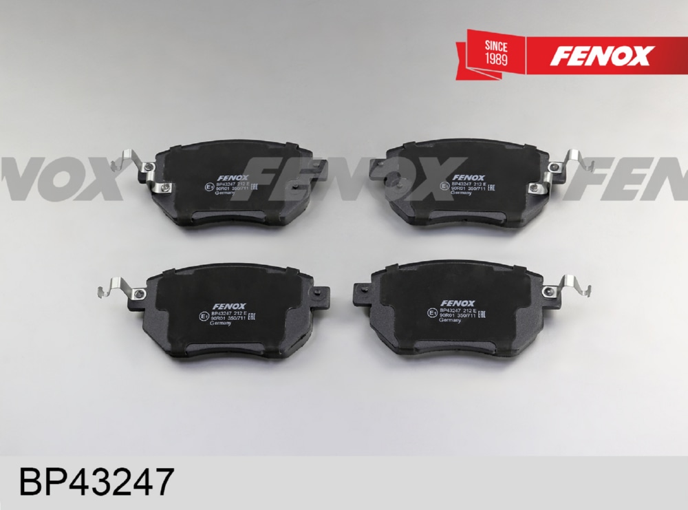 FENOX BP43247 Колодки тормозные дисковые | перед прав/лев |