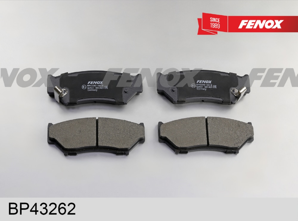 FENOX BP43262 Колодки тормозные дисковые | перед прав/лев |