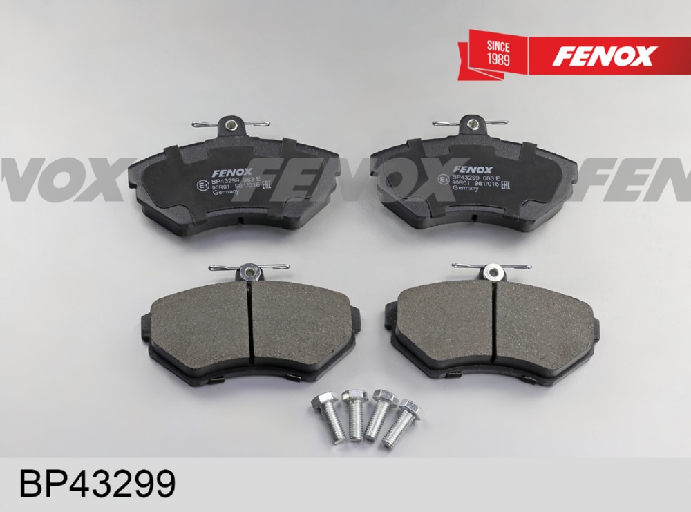 FENOX BP43299 Колодки тормозные AUDI A4 1.6/1.8/1.9D 95>00/VOLKSWAGEN PASSAT 97>00 передние