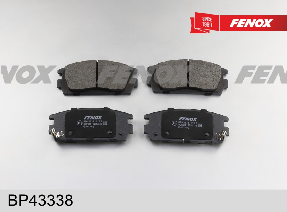 FENOX BP43338 Колодки тормозные дисковые | зад прав/лев |