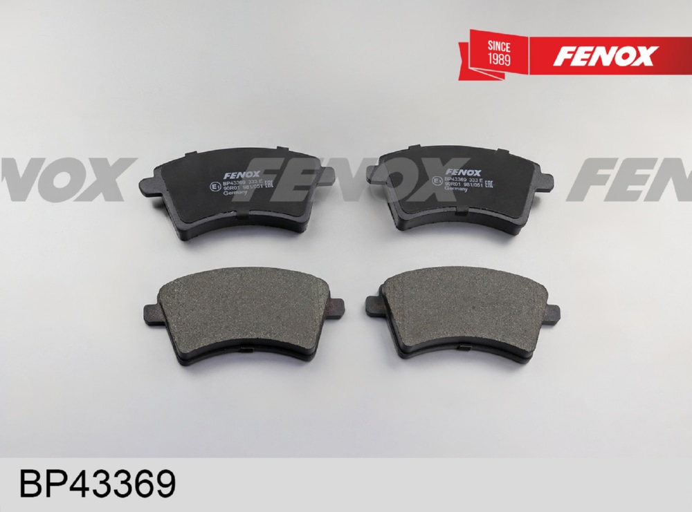 FENOX BP43369 Колодки тормозные дисковые Renault Kangoo 08-