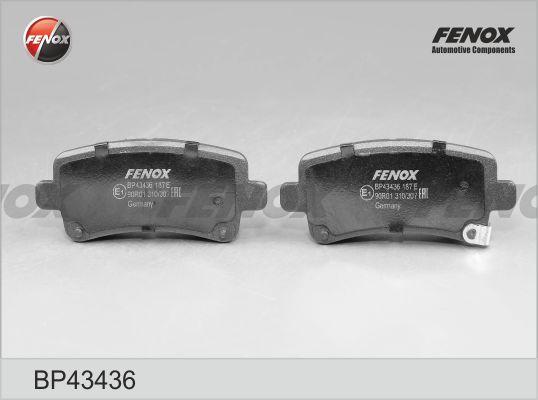 FENOX BP43436 Колодки тормозные дисковые | зад прав/лев |