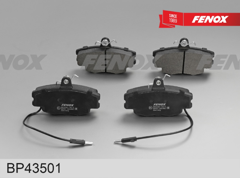 FENOX BP43501 КОЛОДКИ ТОРМОЗНЫЕ ДИСКОВЫЕ 99,9*63,5*17,2, передние, с датчиком износа Lifan Breez 07-12
