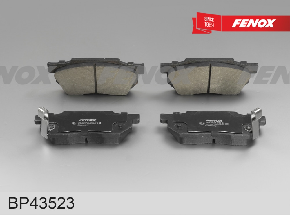FENOX BP43523 Колодки тормозные HONDA CIVIC/CRX/PRELUDE 83-95 передние