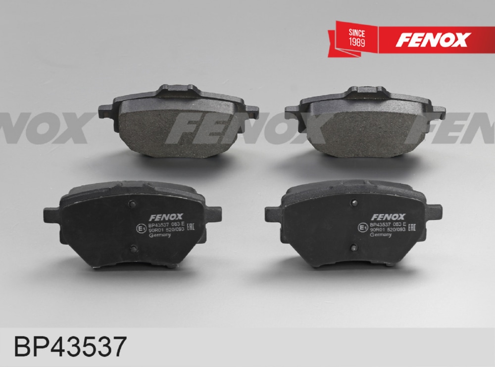 FENOX BP43537 Колодки тормозные CITROEN C4/PEUGEOT 308 13- задние диск D 268мм.