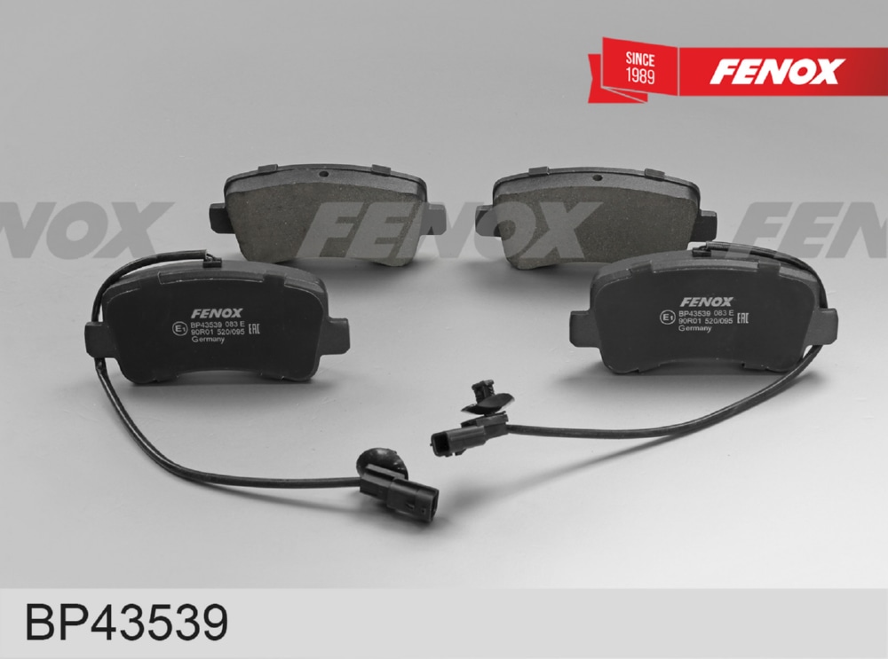FENOX BP43539 КОЛОДКИ ТОРМОЗНЫЕ ДИСКОВЫЕ Renault Master III 10- 128.4*59.3*17.5, задние, с датчиком износа
