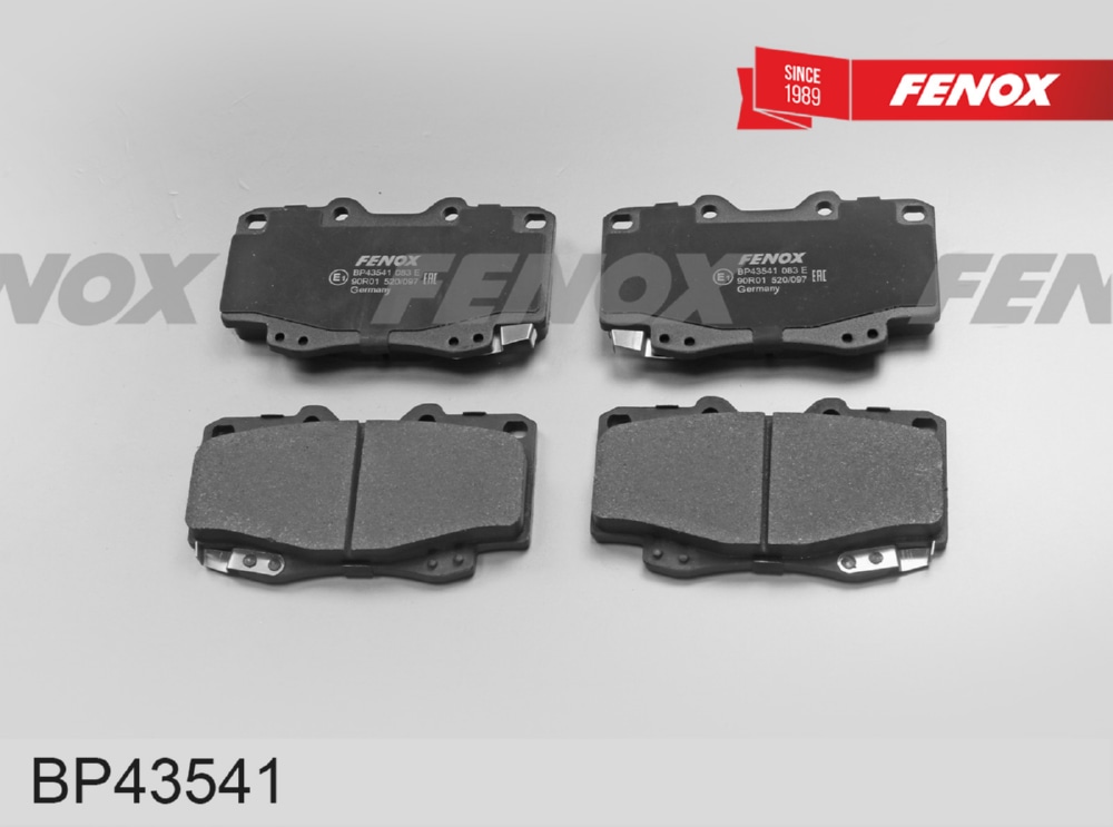 FENOX BP43541 КОЛОДКИ ТОРМОЗНЫЕ ДИСКОВЫЕ Toyota Hilux 05- 119.2*68*15, передние