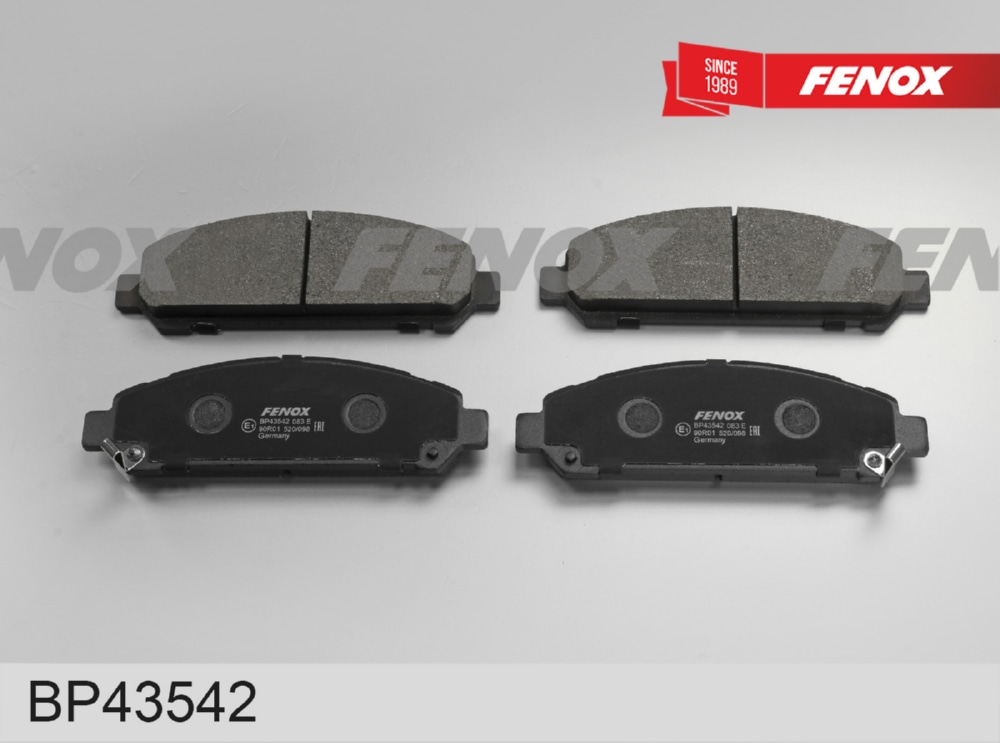 FENOX BP43542 КОЛОДКИ ТОРМОЗНЫЕ ДИСКОВЫЕ Toyota Venza 08- 167.6*53.4*17, передние