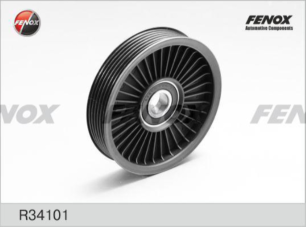 FENOX R34101 Ролик направляющий поликлинового ремня Chevrolet Aveo 05-, Cruze 09-, Kalos 05-, Lacetti 05-,