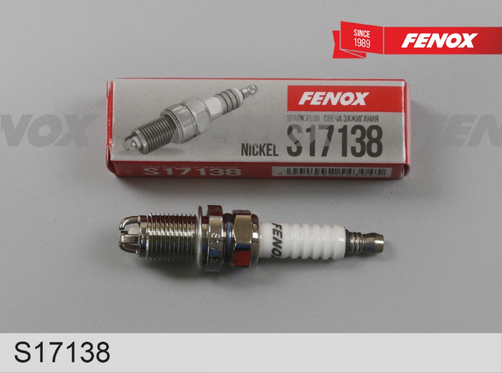 FENOX S17138 Свеча зажигания. Зазор 1,0мм, 3 электрод Nickel