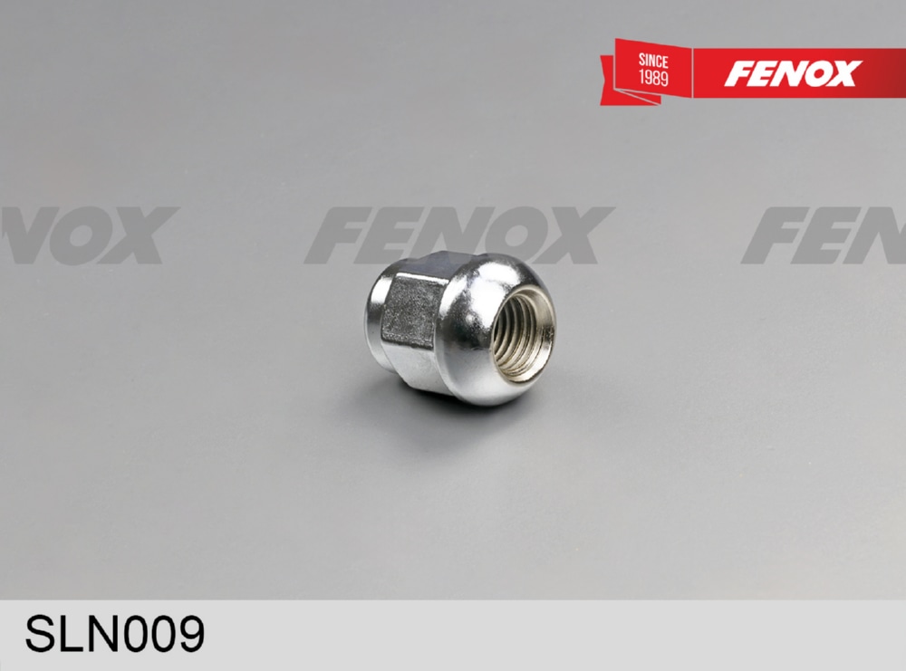 FENOX SLN009 КОЛЕСНАЯ ГАЙКА M12x1.5/S19/H24.6 - хром, сталь