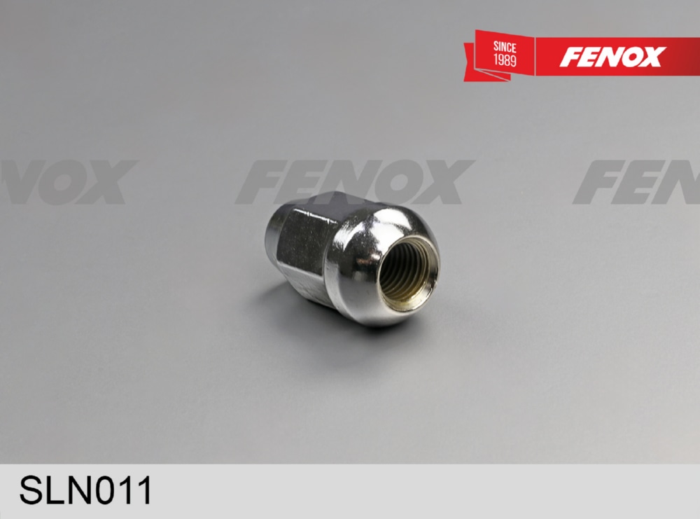 FENOX SLN011 КОЛЕСНАЯ ГАЙКА M12x1.5/S19/H35 - хром, сталь