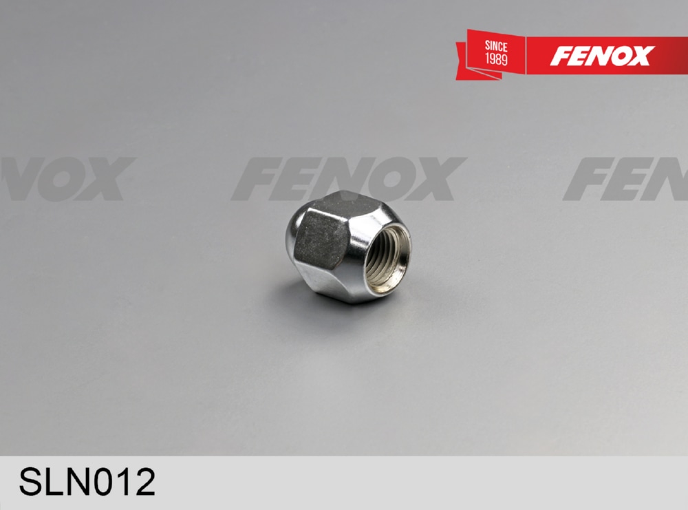 FENOX SLN012 КОЛЕСНАЯ ГАЙКА M12x1.25/S19/H25.5 - хром, сталь