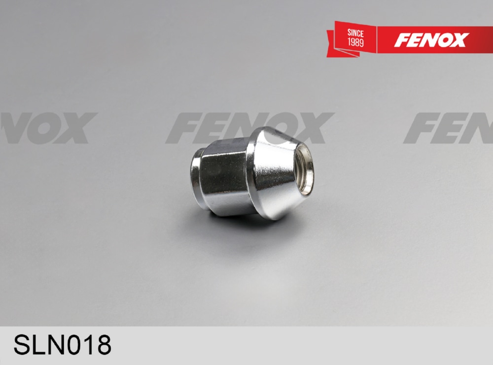 FENOX SLN018 КОЛЕСНАЯ ГАЙКА M12x1.5/S19/H31.2 - хром, сталь