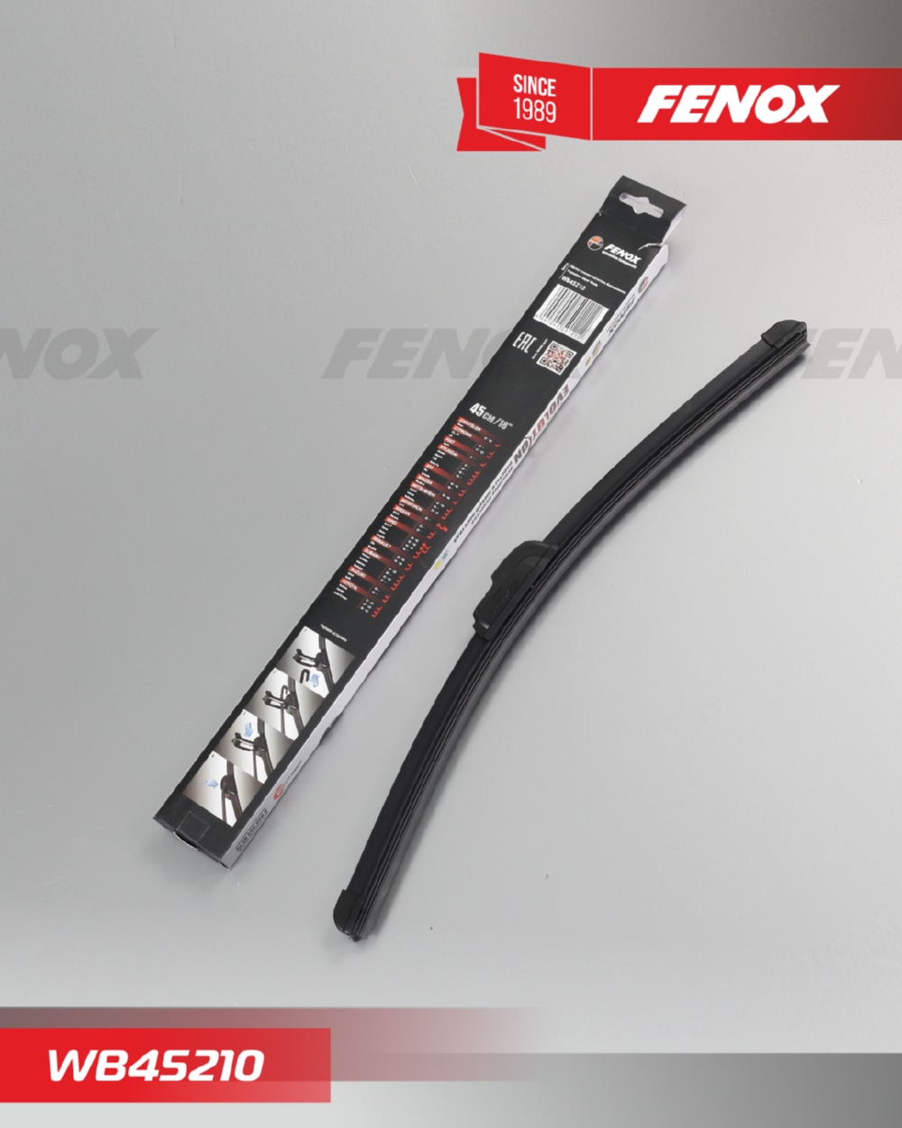FENOX WB45210 Щетка стеклоочистителя бескаркасная 450мм крепление Hook