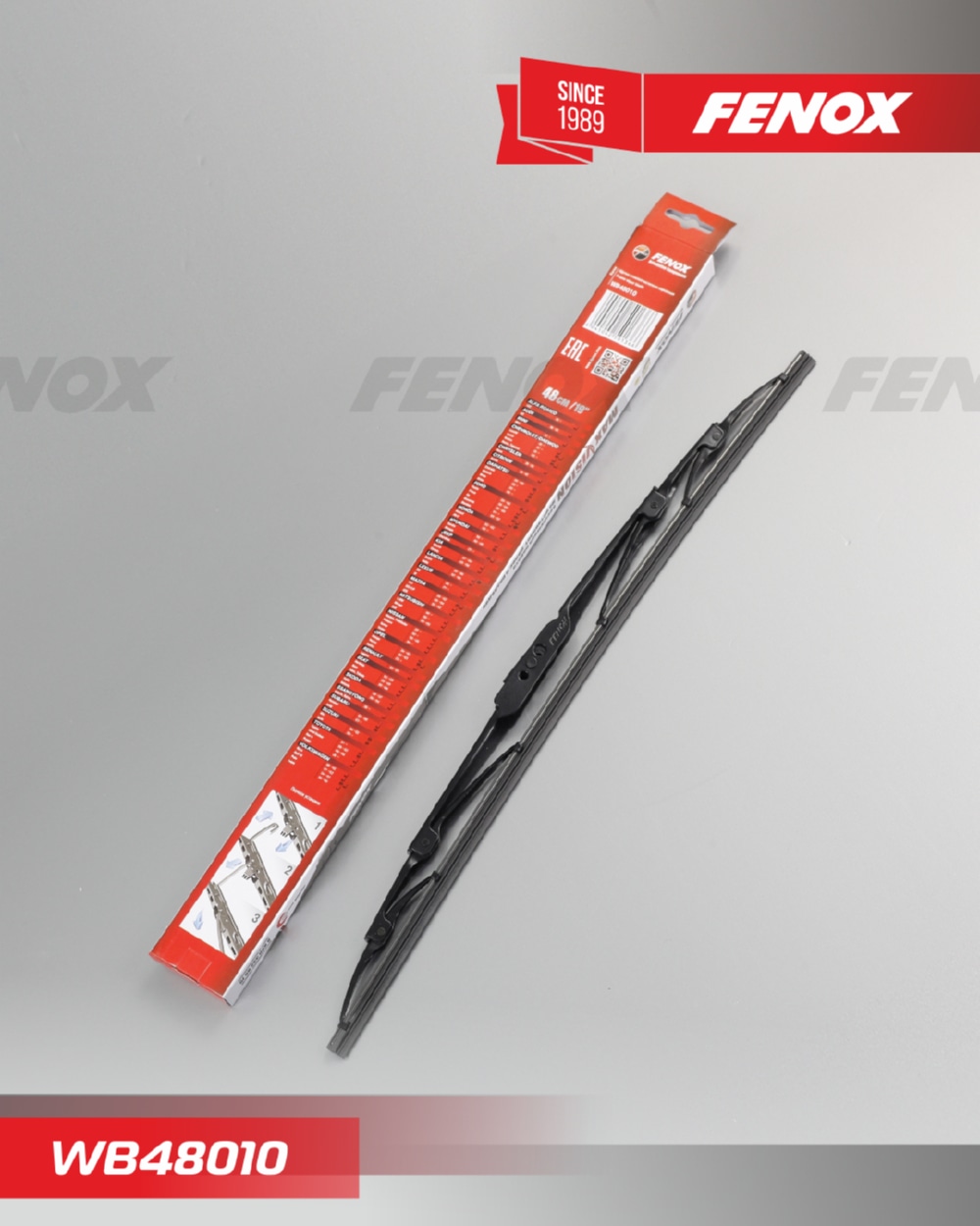 FENOX WB48010 Щетка стеклоочистителя под крюк 480 мм (19 ) каркасная WB48010