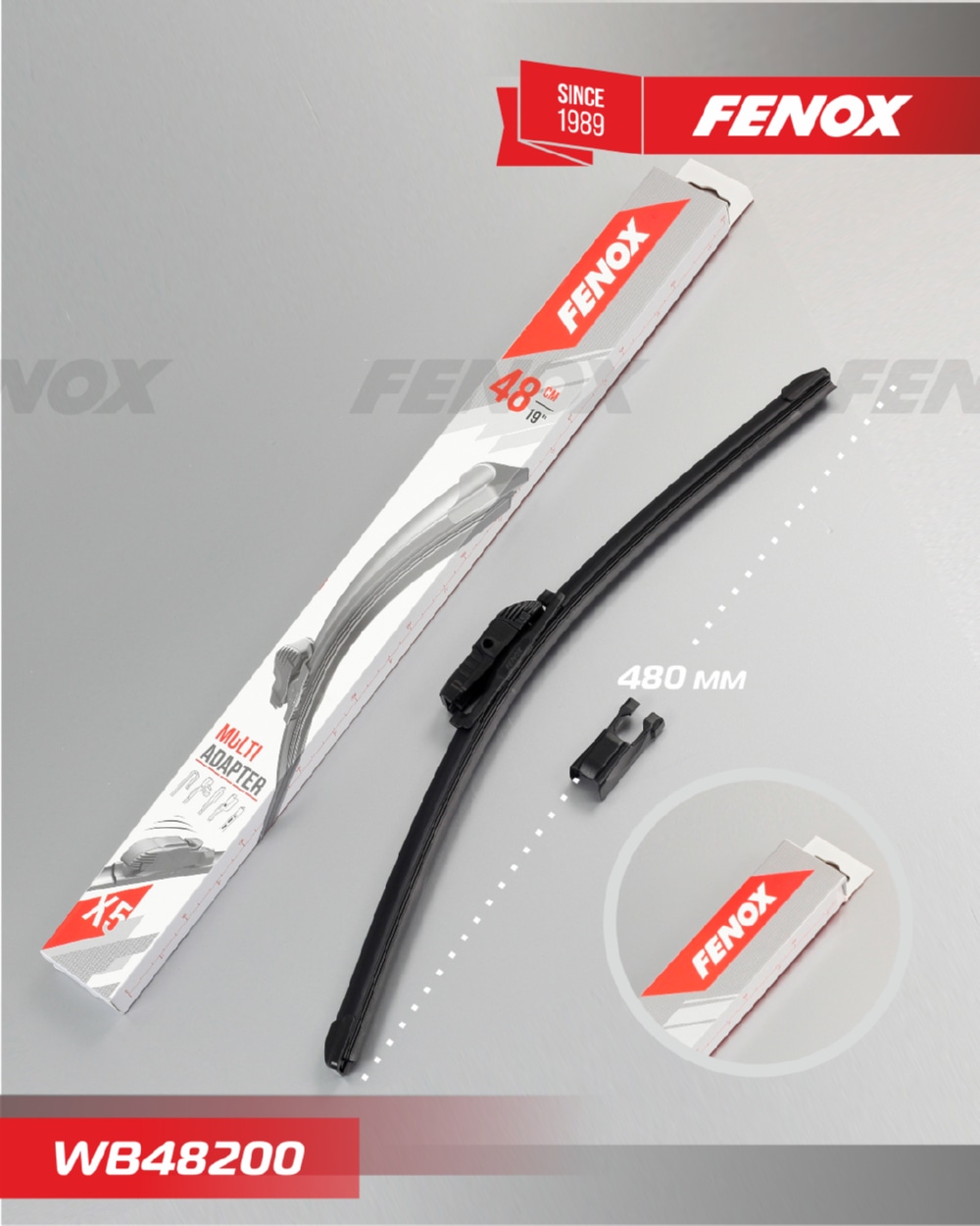 FENOX WB48200 Щетка стеклоочистителя 48 см (19 ) бескаркасная