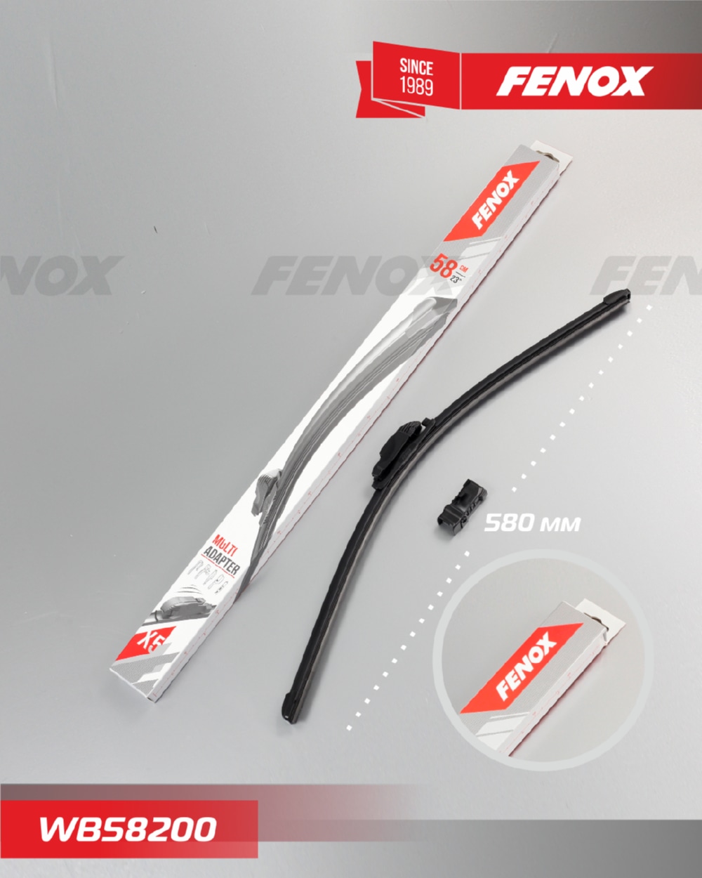 FENOX WB58200 Щетка стеклоочистителя 58 см (23 ) бескаркасная