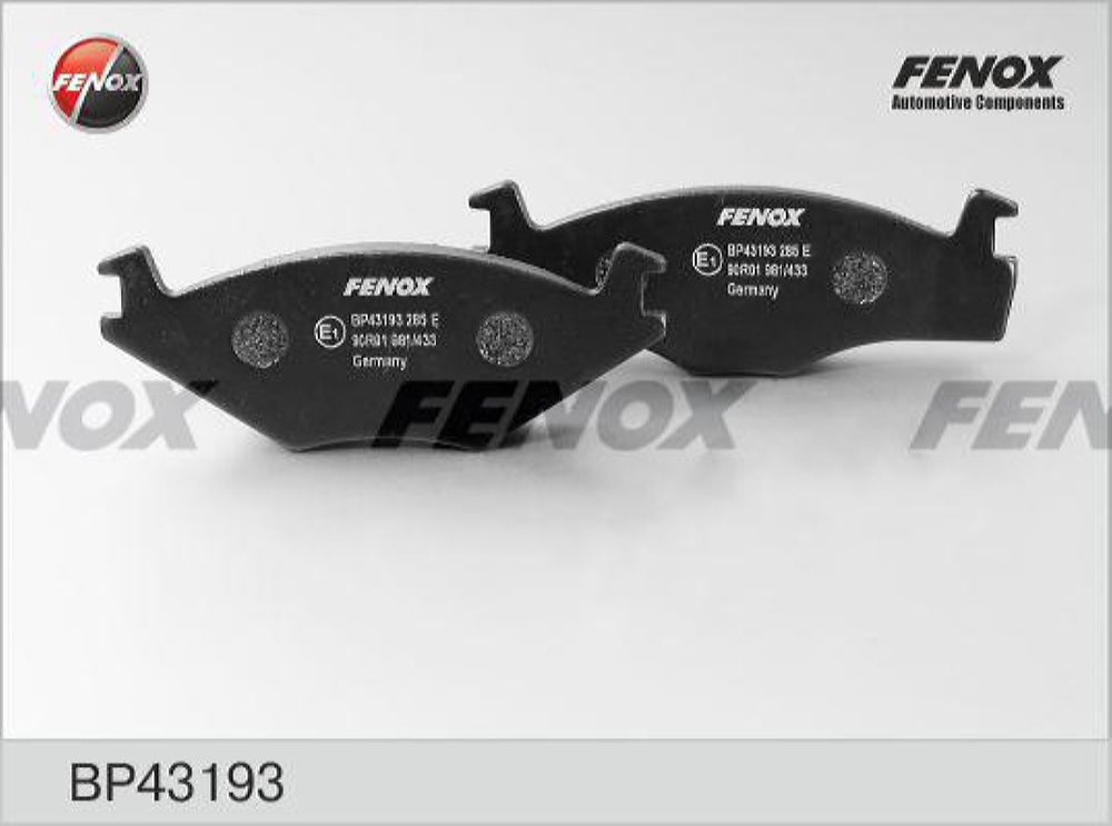 FENOX BP43193 Колодки тормозные дисковые VW Caddy, Golf I-II, Jetta I-II, Passat I-II, Saveiro I, Scirocco