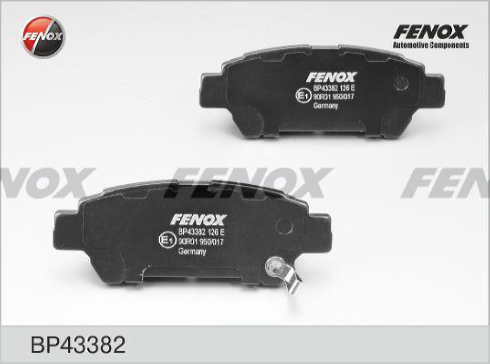 FENOX BP43382 Колодки тормозные дисковые | зад прав/лев |