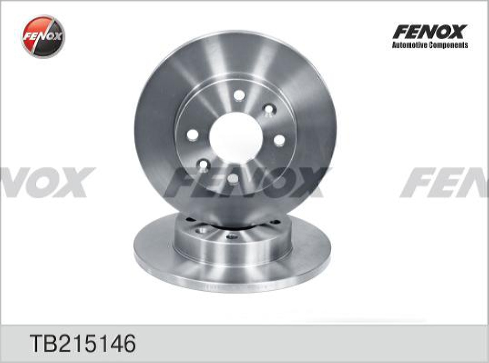 FENOX TB215146 Диск тормозной Renault Logan 04-, Logan MCV 07-, Sandero 08-, 19 l,ll, Clio l,ll, Megane без АБС