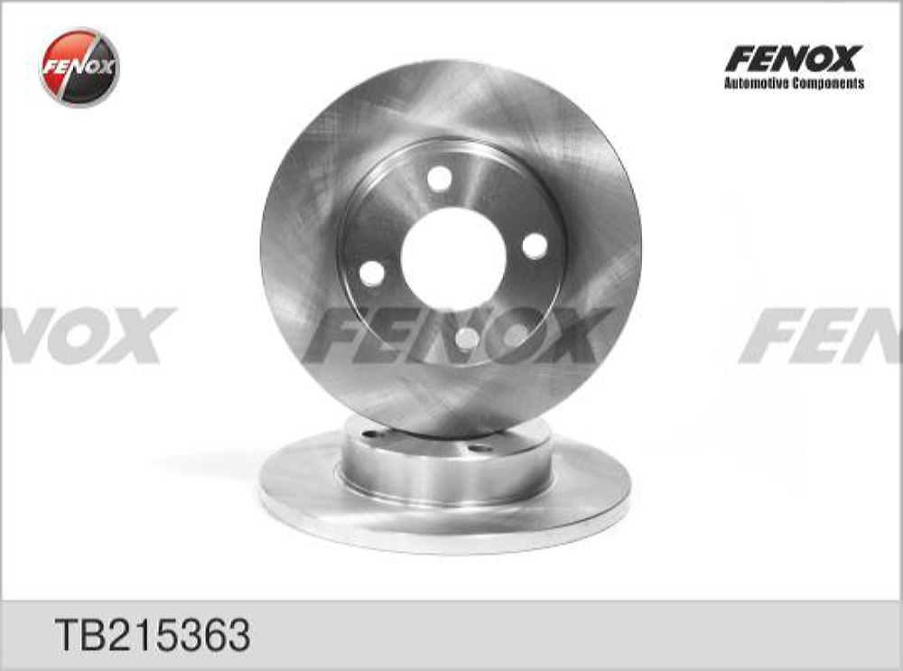 FENOX TB215363 Диск тормозной AUDI 80 86>91/100 76>88 передний не вент.