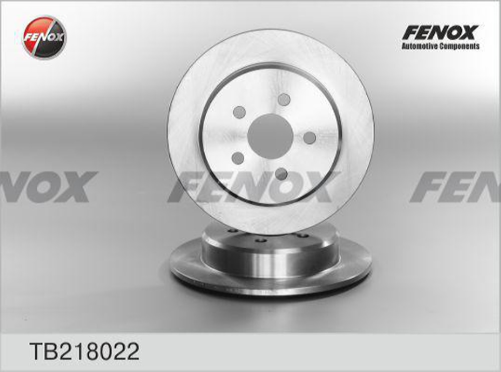 FENOX TB218022 Диск тормозной | зад прав/лев |