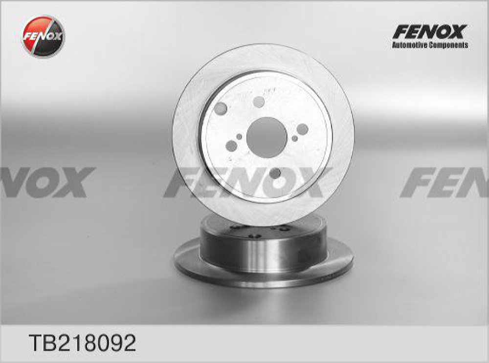 FENOX TB218092 Диск тормозной | зад прав/лев |