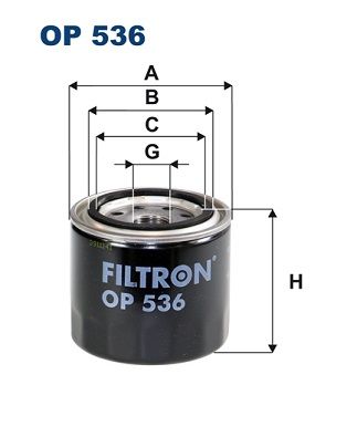 FILTRON OP536 Фильтр масляный mitsubishi colt galant