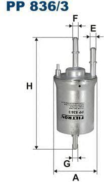 FILTRON PP8363 Фильтр топливный vw audi skoda без регулятора давления
