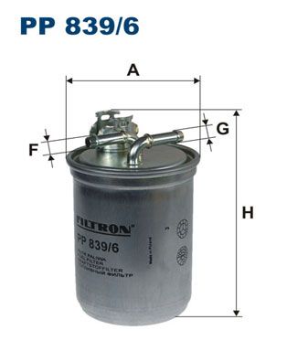 FILTRON PP8396 Фильтр топливный FORD: GALAXY I (WGR) 190 95-06 190 00-06 190 03-06 190 05-06, GALAXY MK I VAN (WGR) 190 96-06 190 00-06   HINO: 300 Series,500 Series MK 4   LAMBORGH