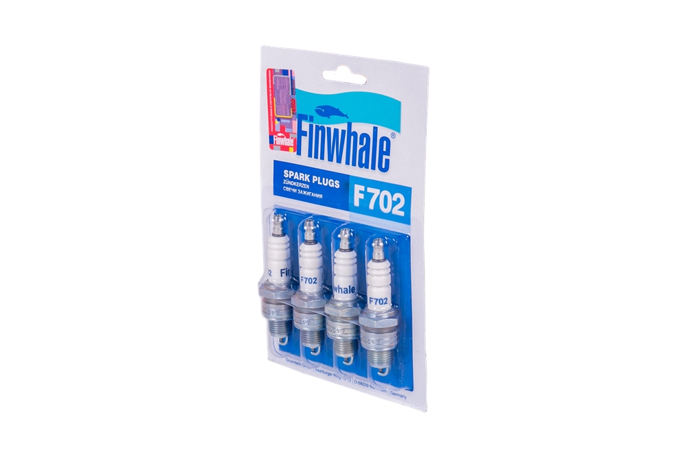 FINWHALE F702 Свеча зажигания компл. 4шт. ГАЗ /UAZ 3151 (дв.402) Citroen/Peugeot/Honda/Suzuki/Renault F702