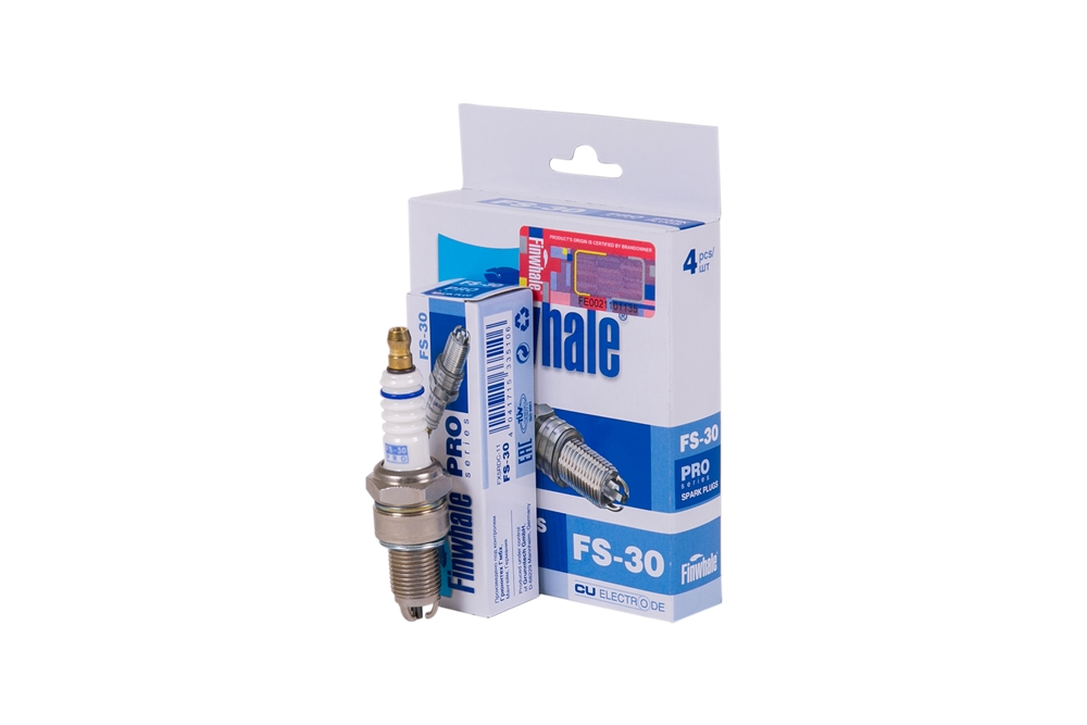FINWHALE FS30 Свеча зажигания (компл. 4шт./цена за 1шт.) 3-х электродная LADA 2108-10 инж./CHEVROLET Niva/Kalina/Granta FS30
