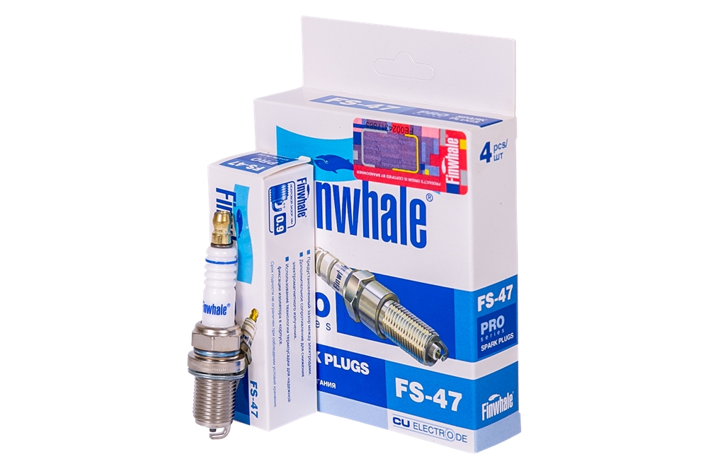 FINWHALE FS47 Свеча зажигания (компл. 4шт./цена за 1шт.) зазор 0.7 шт. ZAZ Forza 1,6 16V (109Hp) FS47