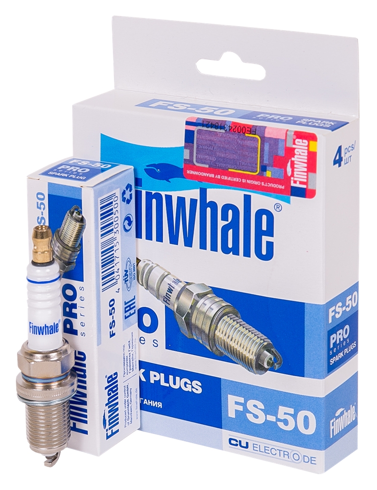 FINWHALE FS50 Свеча зажигания (компл. 4шт./цена за 1шт.) Auris (E150) 1.4 / Avensis (T220) 1.8 / Avensis (T250) 1.6, 1.8 / Corolla (E11) 1.4, 1.6 / Corolla (E120) 1