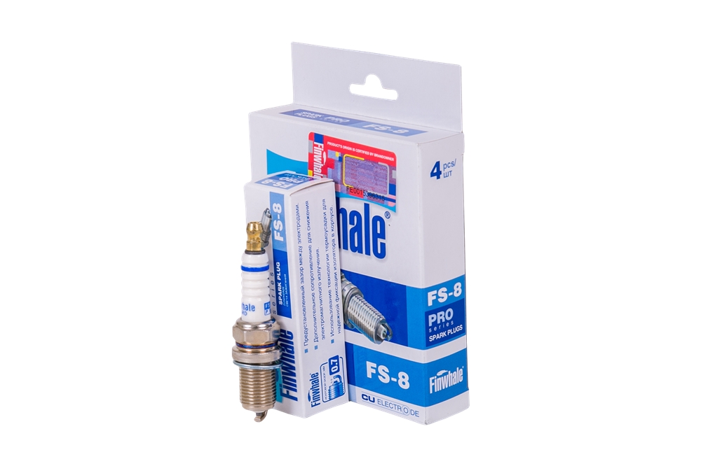 FINWHALE FS8 Свеча зажигания (компл. 4шт./цена за 1шт.) LADA (16V) Largus, Largus Cross, Spectra(Иж), Rio, ALMERA(12-), Terrano(14-) FS8