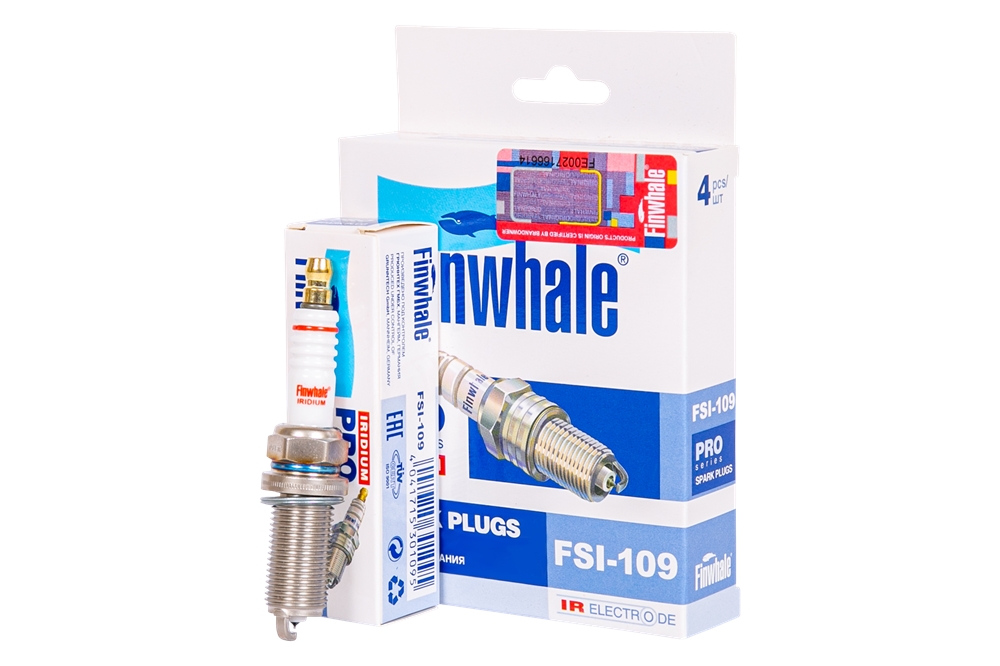 FINWHALE FSI109 Свеча зажигания (компл. 4шт./цена за 1шт.) IRIDIUM Focus II 2.5 RS, Forester (SG) 2.0, 2.5/ Impreza (GD) 1.5, 2.0, 2.5 / Legacy IV 2.0, 3.0 / Outback