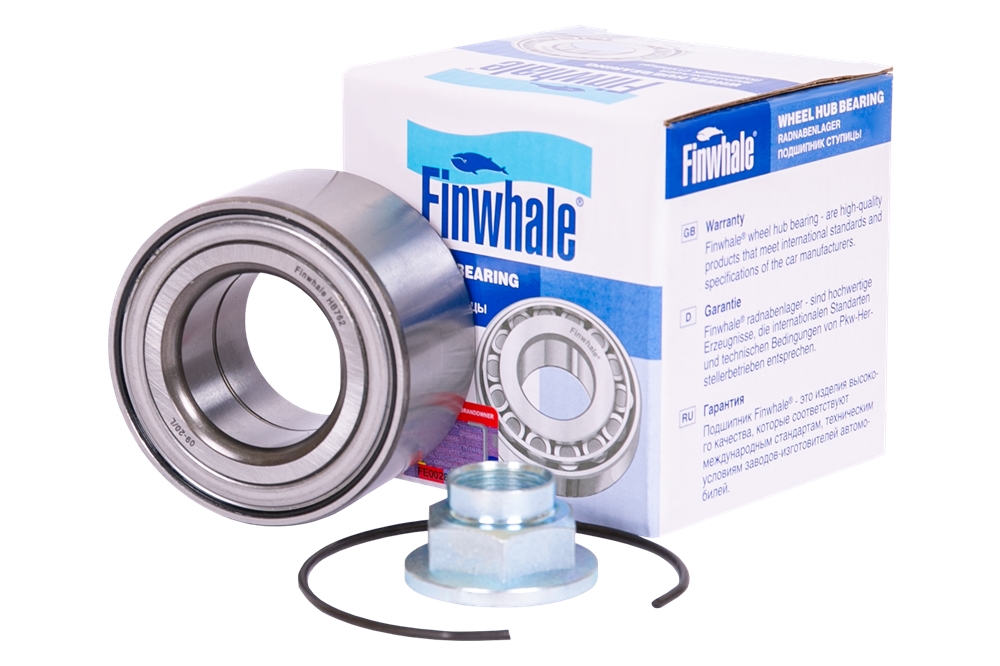 FINWHALE HB762 Подшипник ступицы передний Solaris I (RB) / i20 (GB, IB), Rio III (UB) HB762