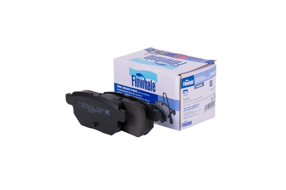 FINWHALE V1053 Колодки тормозные TOYOTA COROLLA 1.4 VVT-I 02>/AURIS 1.6/1.4 07> задние