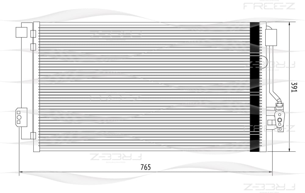 FREE-Z KC0253 Радиатор кондиционера