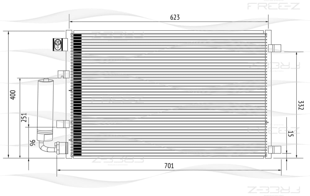 FREE-Z kc0257 Радиатор кондиционера купить в Самаре