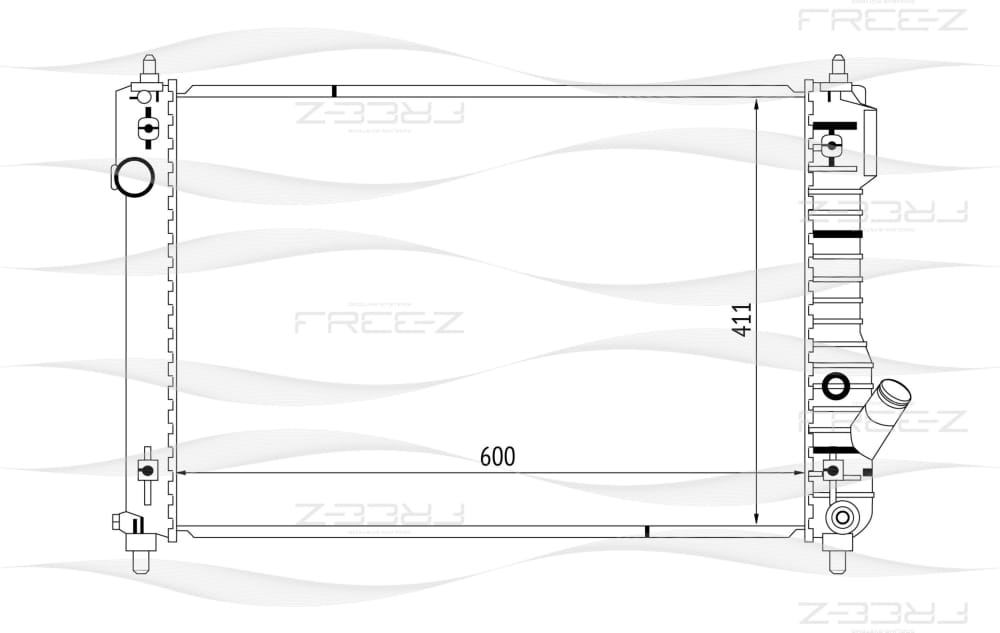 FREE-Z KK0141 Радиатор охлаждения