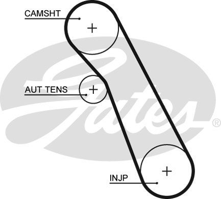 GATES 5541XS Ремень ГРМ FORD 1.8 99- (91x20)
