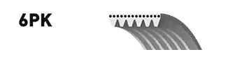 GATES 6PK2000 Ремень ручейковый 6PK2000