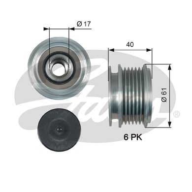 GATES OAP7013 Обгонная муфта генератора DriveAlign®