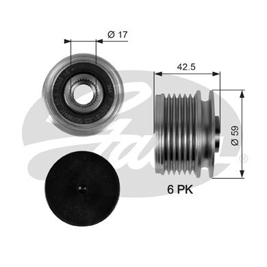GATES OAP7106 Обгонная муфта генератора DriveAlign®