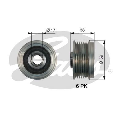 GATES OAP7168 Обгонная муфта генератора DriveAlign®