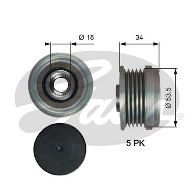 GATES OAP7202 Обгонная муфта генератора DriveAlign®