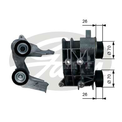 GATES T36107 Ролик натяжителя поликлин.ремня 7803-21207