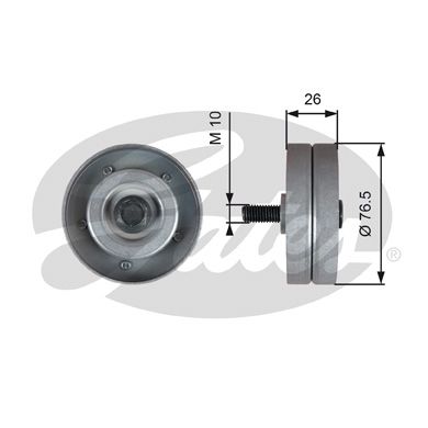 GATES T36182 Ролик ремня приводного OPEL ASTRA/MERIVA/CORSA 1.7D